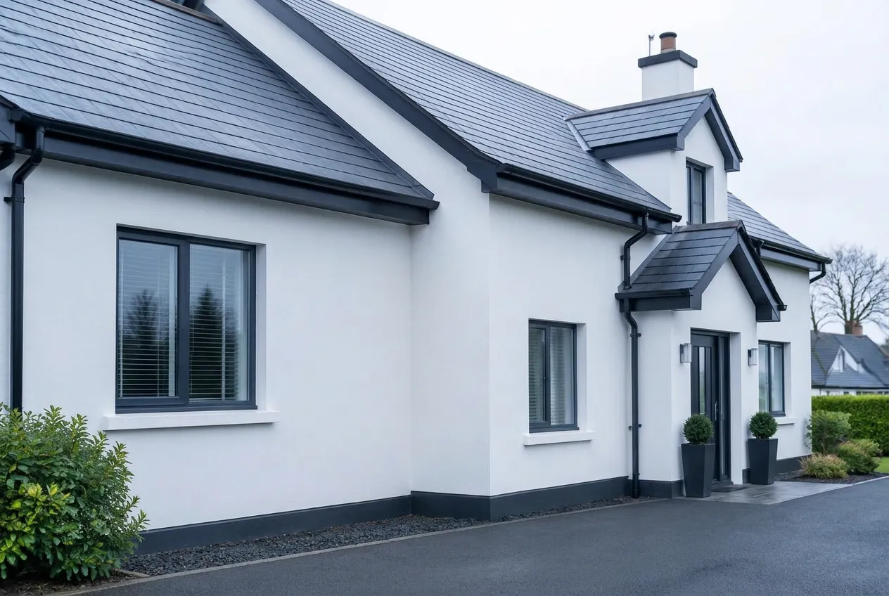 the same house with clean bright render